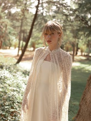 vestido de novia con encaje Chantilly